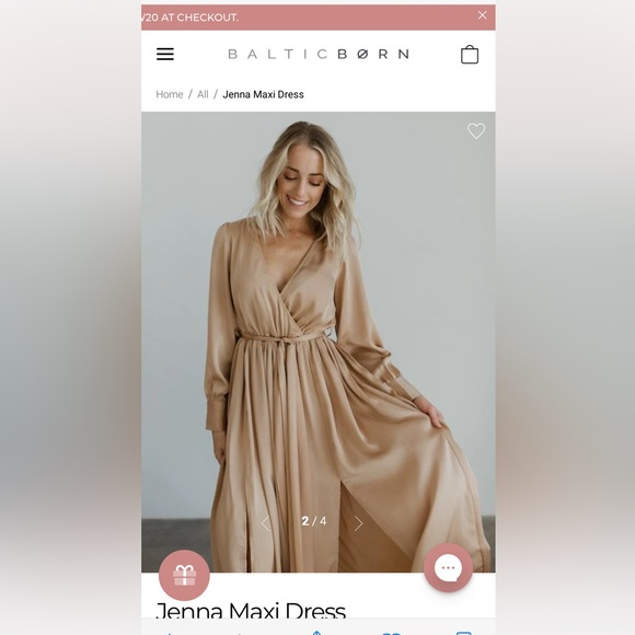 Baltic Born Dresses Baltic Born Jenna Maxi Dress Gold Large Poshmark